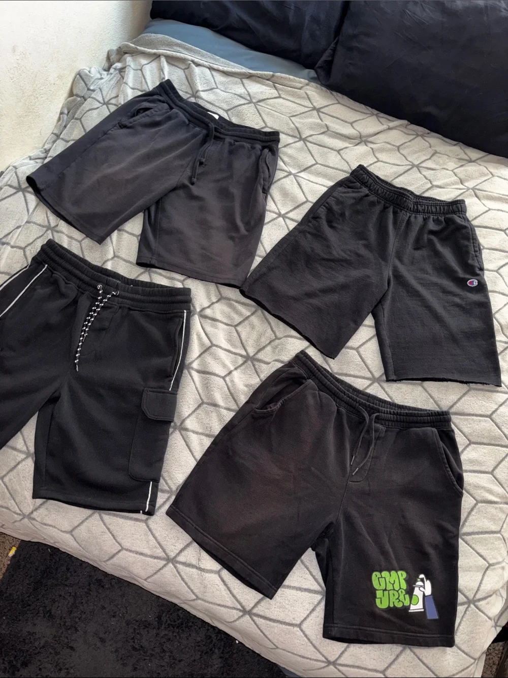 Men's Black sweat Shorts Bundle
